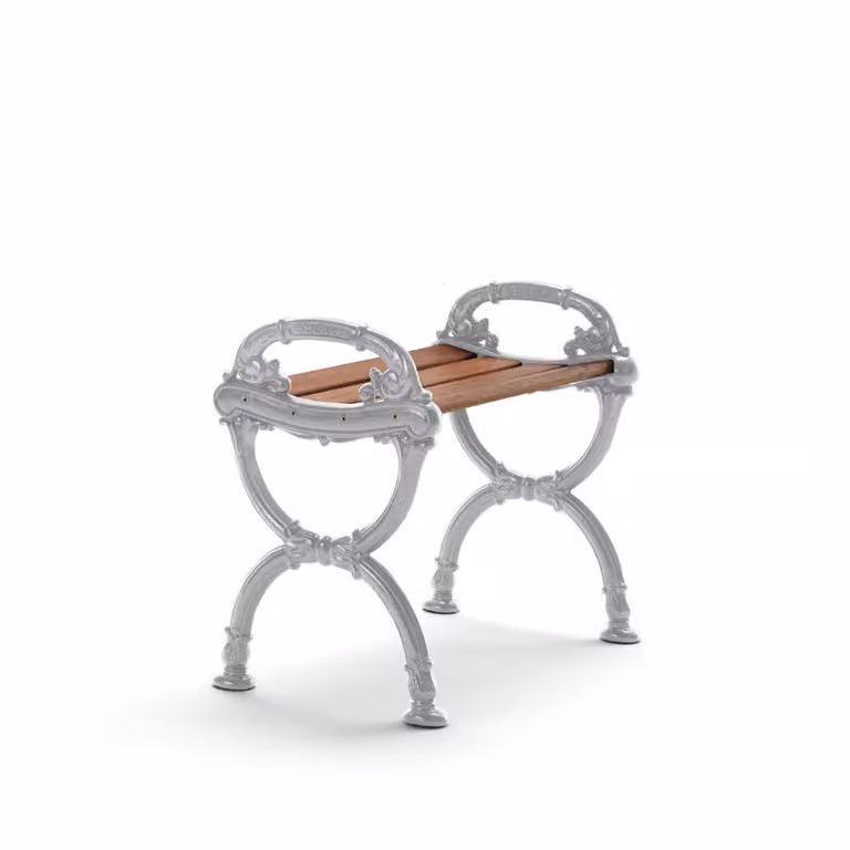 Byarums bruk kruk Mahonie met onbewerkt aluminium frame