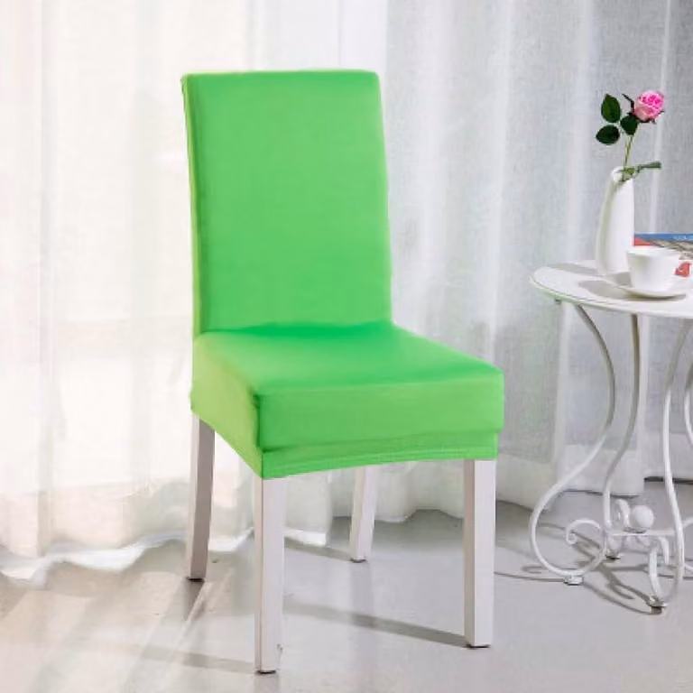Set van 2 elastische halve stoelhozen voor eetkamerstoelen en krukken