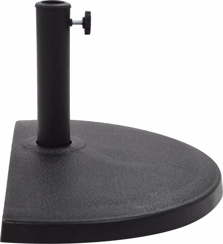 vidaXL Parasolvoet halve cirkel 15 kg zwart polyhars