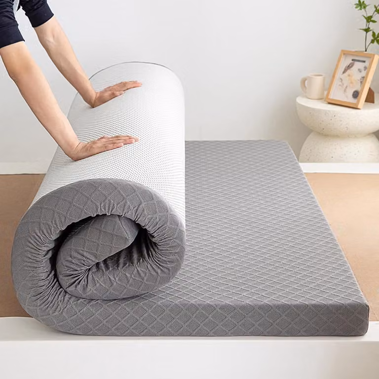 Japanse Futon Matras met Traagschuim Vulling - Grijs - 150 x 200 cm