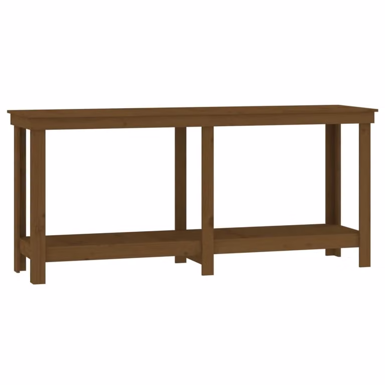 vidaXL Werkbank van massief grenenhout, honingbruin, B/D/H: 180 x 50 x 80 cm