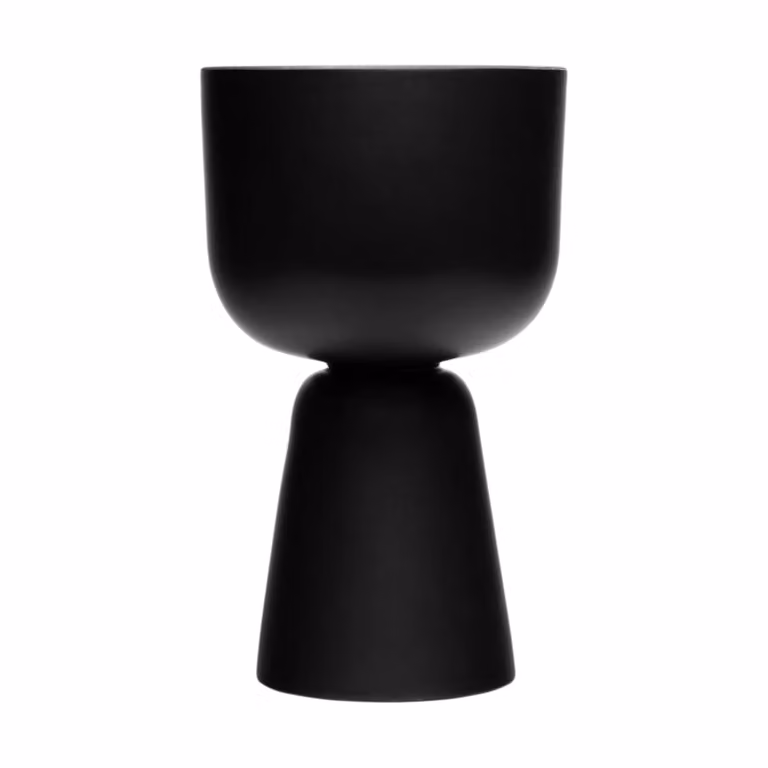 Iittala Nappula bloempot Mat zwart, B: 23 cm, D: 19 cm