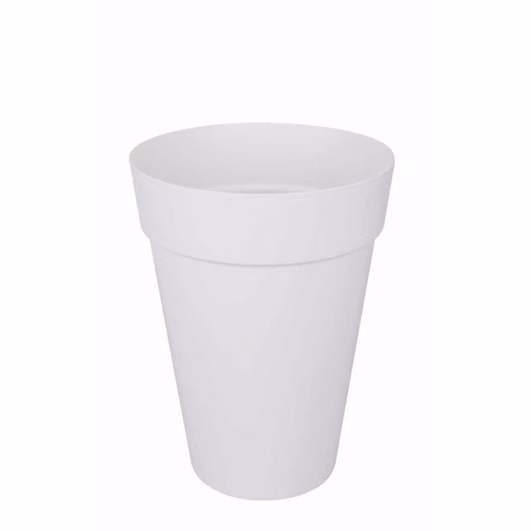 Elho Loft Urban Ronde Hoge Plantenbak - Wit - Hoogte: 28 cm