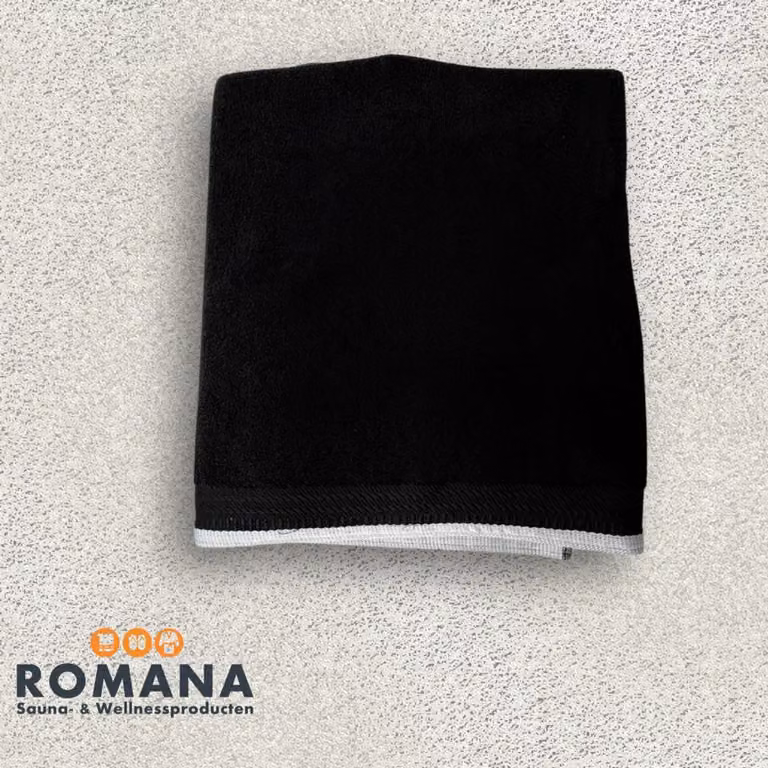 Romana Products Wapperdoek voor Sauna en Wellness - Zwart - B/D/H: 100 x 150 cm