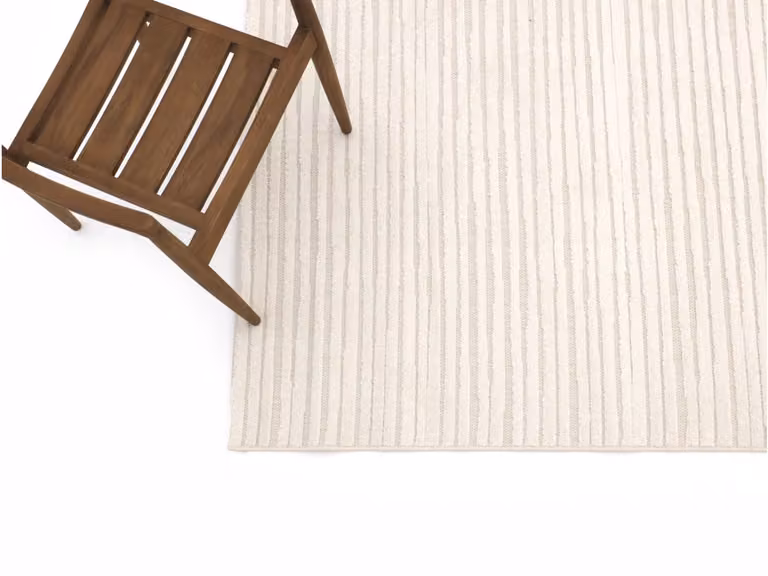 Rechthoekig buitenkleed Kees Smit Nerano gestreept beige en bruin