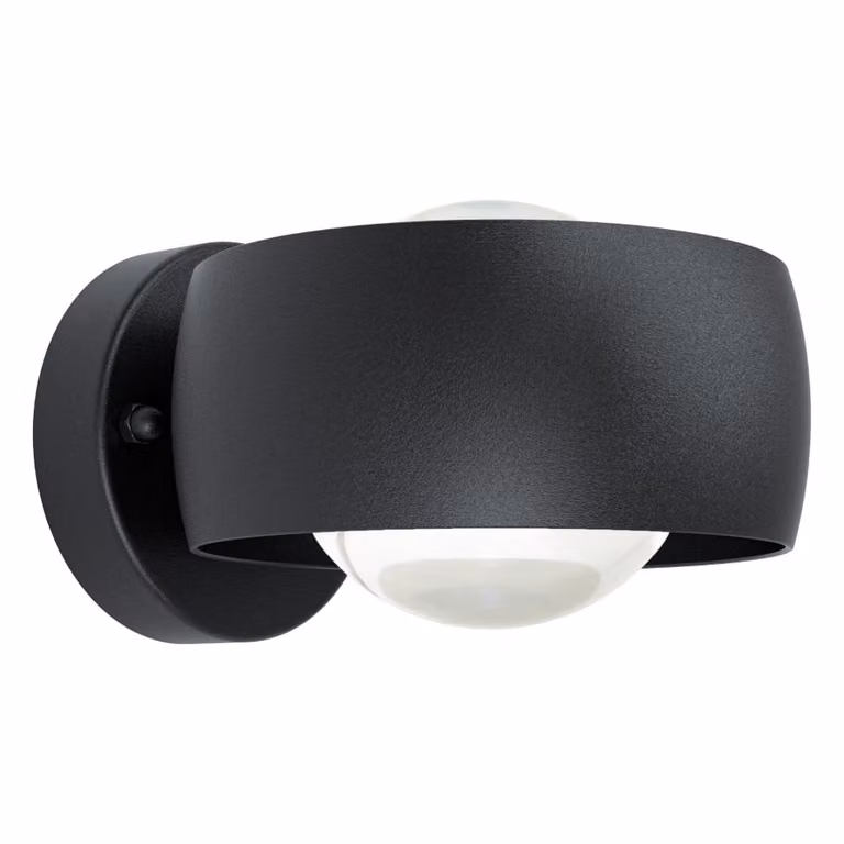 Eglo Treviolo 1 Design Wandspot met 2 Lampen, Zwart/Wit, IP44, Warmwit Licht