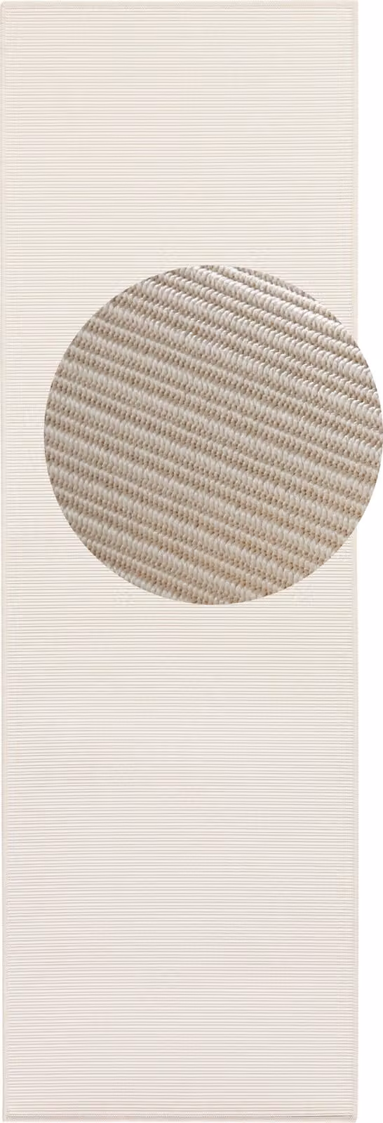 Hanse Home Binnen- en buitenloopmat sisal-look beige/wit, omkeerbaar en waterbestendig, B/D: 80 x 250 cm