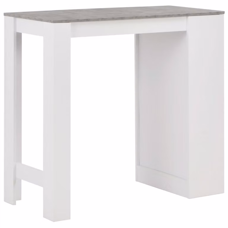 vidaXL Barkruk met plank, wit, B/D/H: 110 x 50 x 103 cm