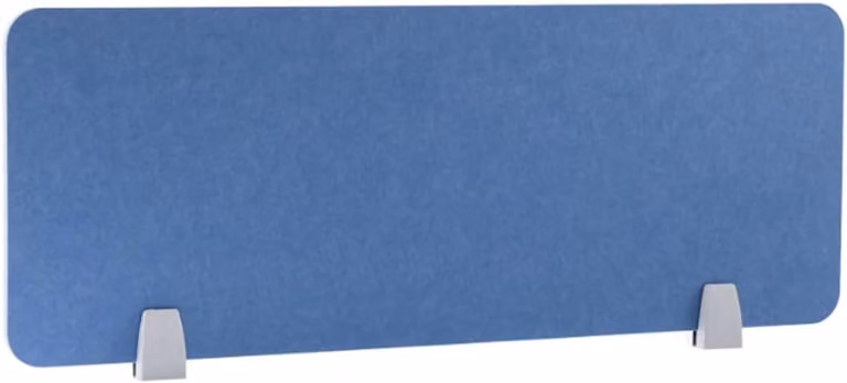 Blauw Bureauverdeler Privacyscherm met Geluidsabsorberend Materiaal B: 80 cm, D: 30 cm