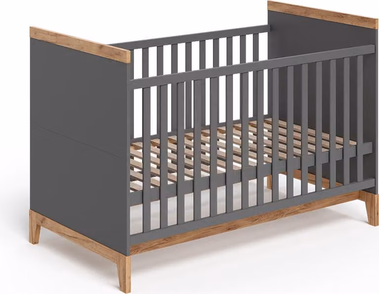 Vitalispa Malia Babybed Grijs/Kunstnijverheid 70 x 140 cm