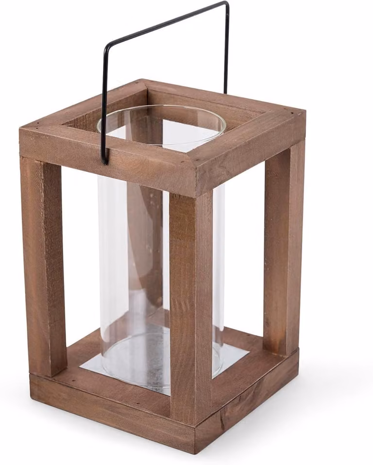Houten Tuin Lantaarn Decoratieve Kaarsenhouder Multicolor B: 40 cm, H: 305 cm