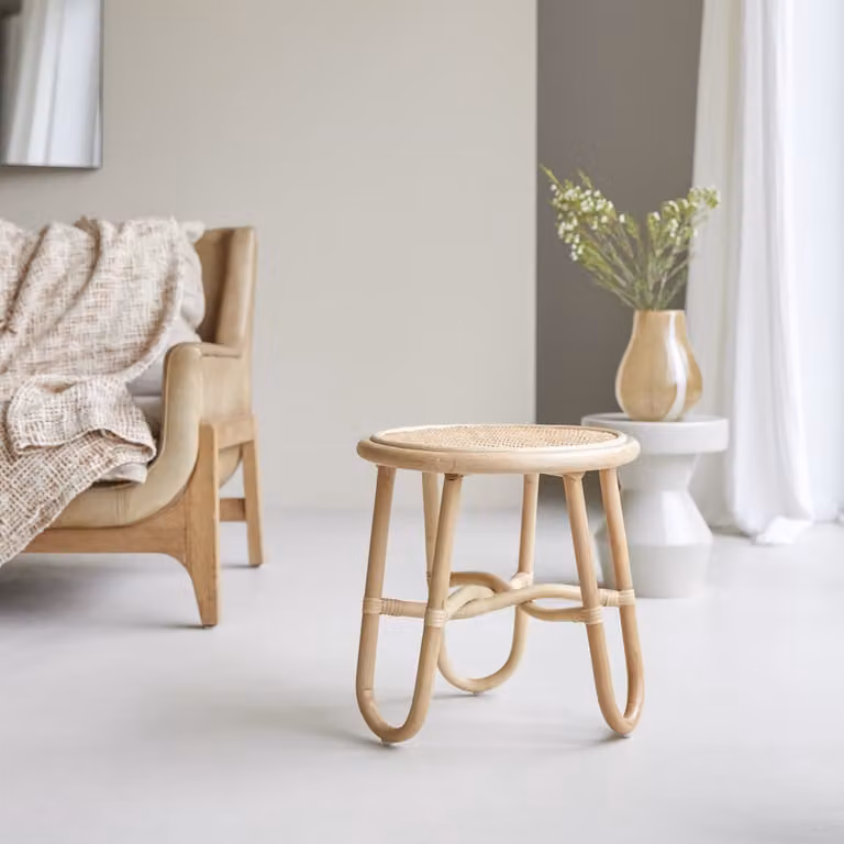 Tikamoon Nachtkastje van Rattan en MDF - Beige - Boho stijl
