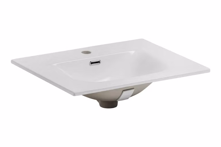 COMAD Inbouw keramische wastafel wit 60 cm