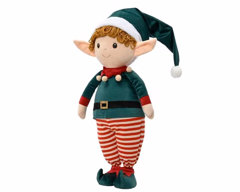 Elf kerstfiguur voor op tafel, groen/rood, Hoogte: 90 cm