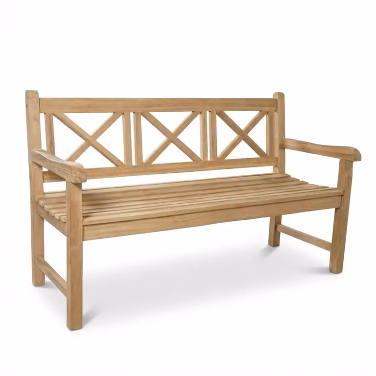 Lissabon 3-zits tuinbank van natural teak hout