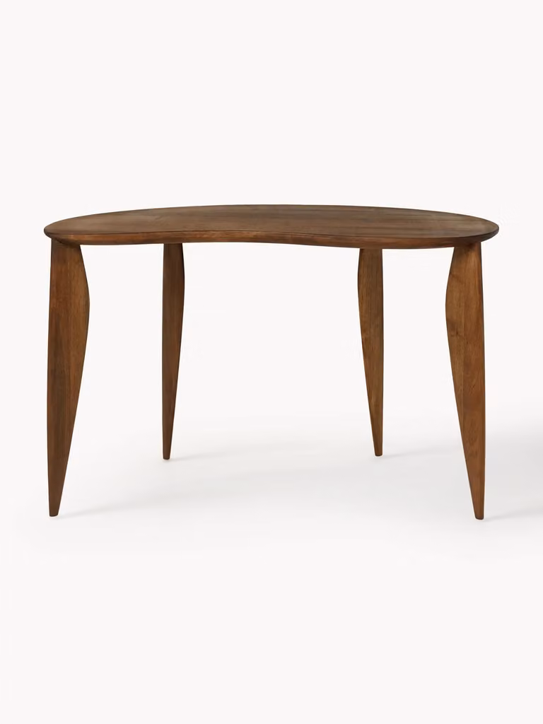Ferm LIVING Bureau Feve van walnoothout voor volwassenen B: 117 cm, D: 60 cm