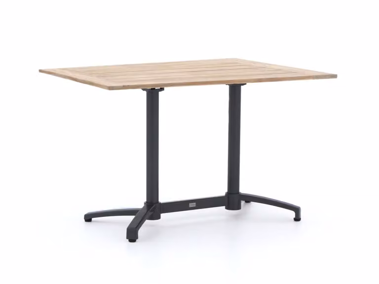 Bellagio Inklapbare Tuintafel van Teakhout - Rechthoekig - Bruin/Grijs