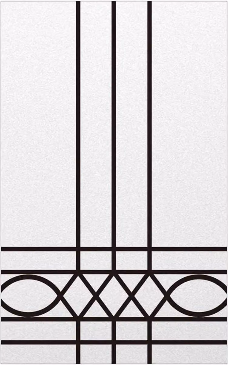 Decoratieve Raamfolie Geometrisch Gekleurd - Zichtwerende Privacy Folie - Statisch Zonder Lijm - 40 x 120 cm