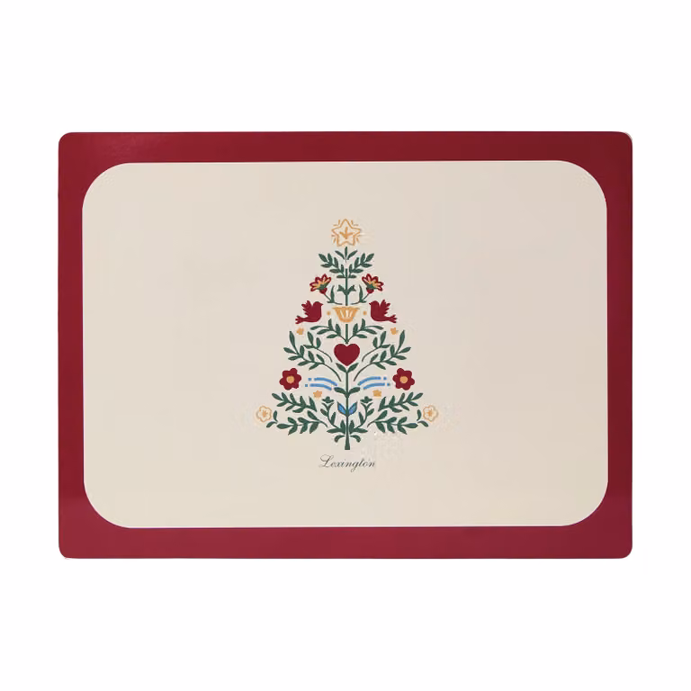 Lexington gelamineerde dubbelzijdige placemat Red-light beige, 2-pack, 30 x 40 cm