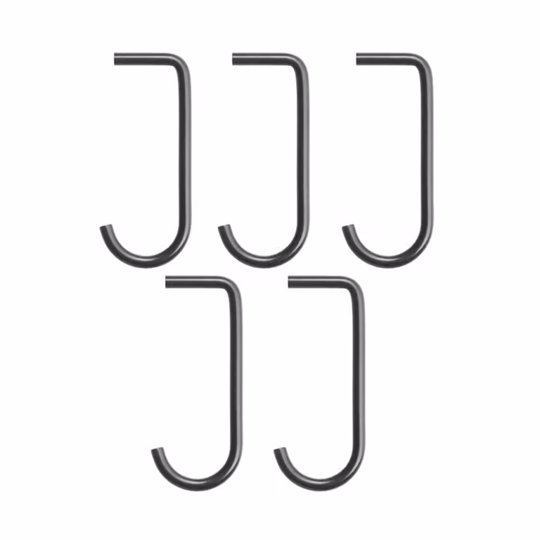 String J-haak 5-pack Matzwart