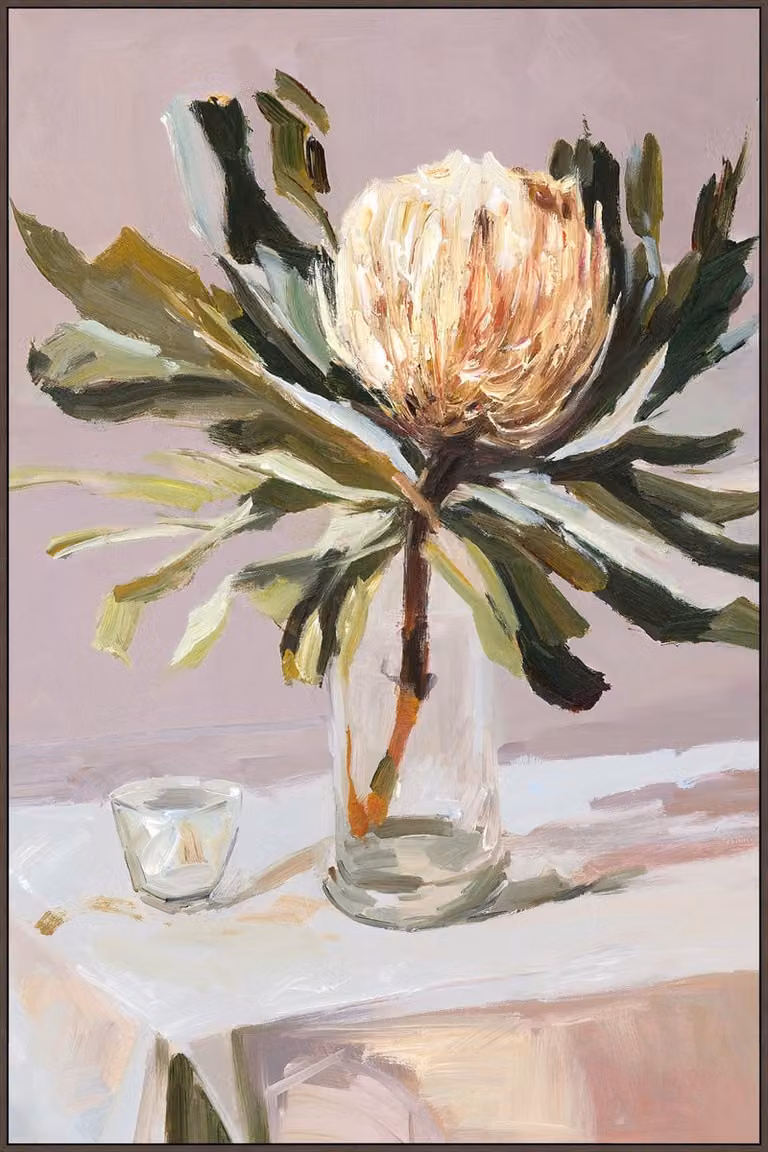 HomeBound by KY Schilderij met frame vaas met bloemen H x B x D: 70 x 105 x 3,8 cm