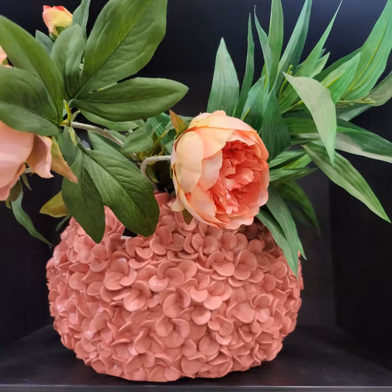 Light - Living Vaas Phylia Coral Roze Keramiek B: 38 cm, H: 23 cm
