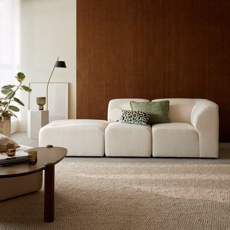 Tikamoon Vénus Modulaire Bank met 3-4 zitplaatsen in Beige Stoffen uitvoering