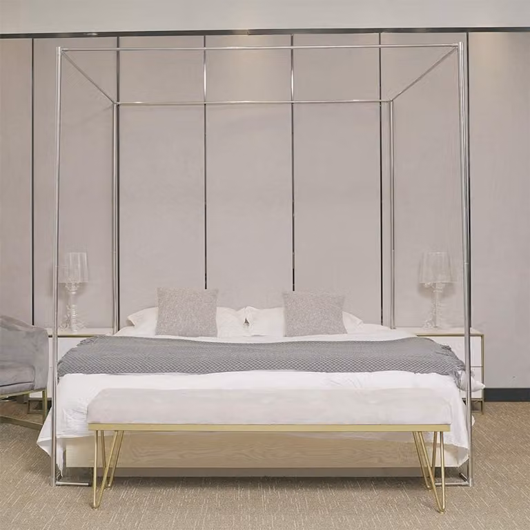 Bedframe Luifel Beugels met Verdikte Spiraalverbinding voor Slaapverbetering, Metaal, 180 x 220 cm
