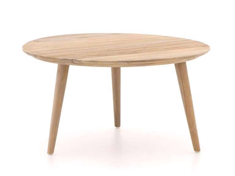 Ronde Loungetafel ROUGH van Kees in grijs teakhout, Diameter: 85 cm