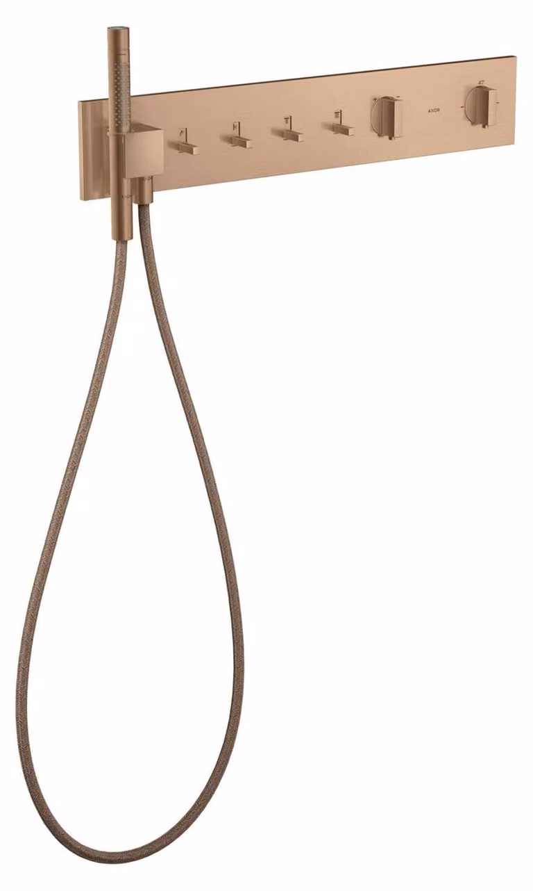 Axor ShowerComposition UP 610 / 110 4 Verbr Thermostaatmodule met safety stop, geborsteld roodgoud