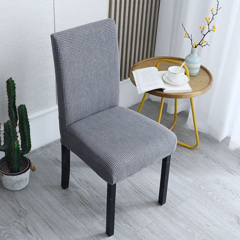 6-delige set elastische stoelhoezen voor eetkamerstoelen, wasbaar, moderne stijl, rugleuninghoogte: 45-55 cm