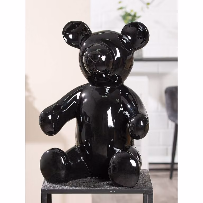 home24 Beeldje Beer zwart B: 32 cm, D: 45 cm, H: 25 cm