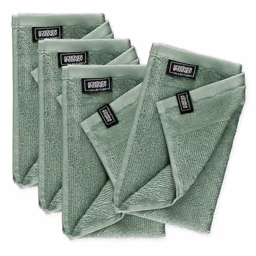 Schöner Wohnen Set van 4 gastendoekjes Sense groen B/D: 30 x 50 cm