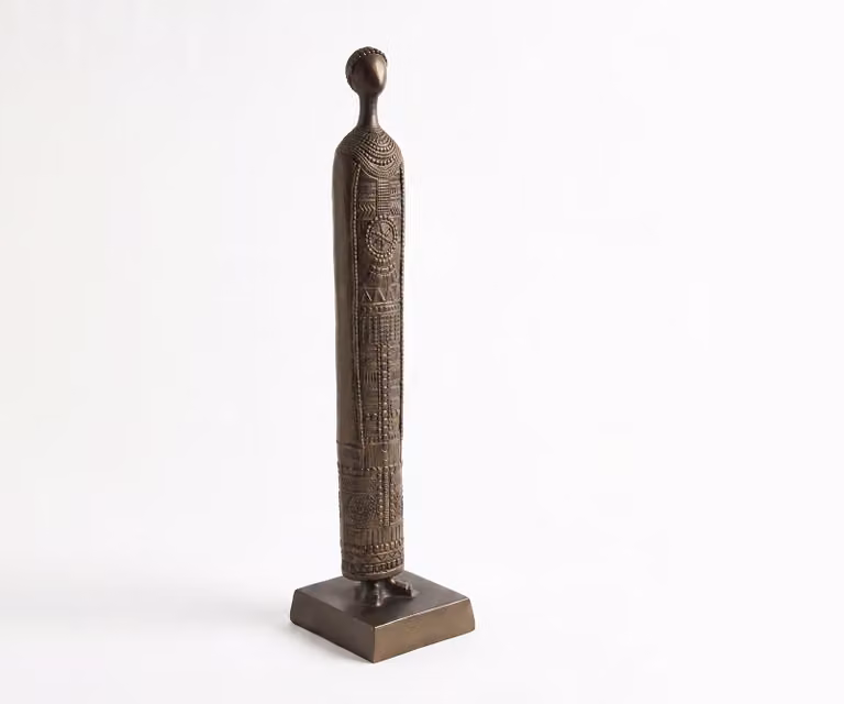Sentinel Beeldje Aurum Satin Gegoten Aluminium B12 x D12 x H51 cm