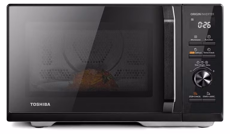 Toshiba MW3-AG20PE(BK) Magnetron met grill, 20 liter, 3-in-1 multifunctionele oven, Chef-uitvoering, Zwart