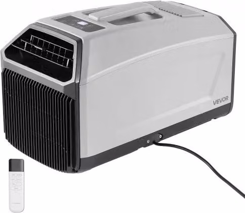 VEVOR Mobiele Airconditioner 440W, 3340 BTU Draagbare Airconditioner met Afstandsbediening en 24-uurs Timer, Donkergrijs