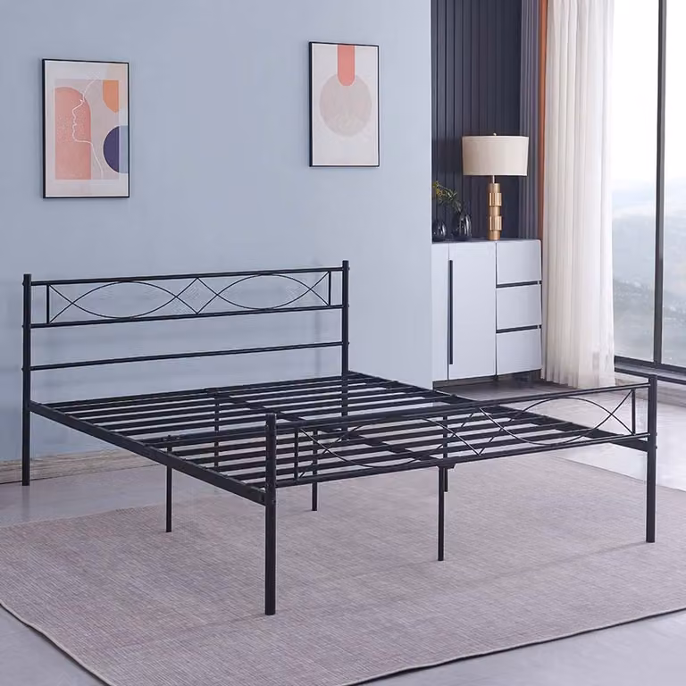 Milton & Oldbrook Rafina Tweepersoonsbed Zwart B/D: 160 x 200 cm