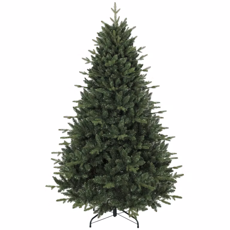 HOMCOM Realistische kunstkerstboom met 1237 takpunten en metalen standaard, groen, Hoogte: 180 cm