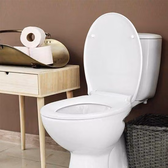 Markenlos Toiletzitting Klassiek Wit - Ovaal Thermoplast met Softclose en Quick Up & Clean-functie