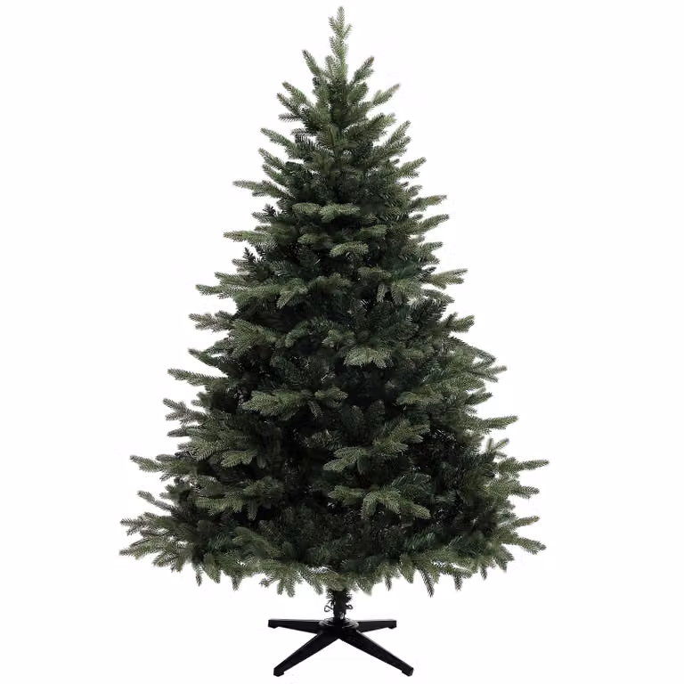 HOMCOM Kunstkerstboom in sparrenlook met 1696 takpunten en inklapbare stalen voet, Groen, Hoogte: 180 cm