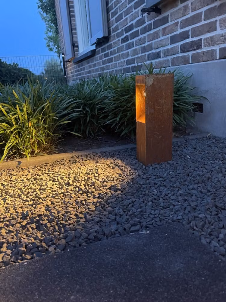 LightLux Gis Padverlichting Cortenstaal Bruin 35 cm 12V
