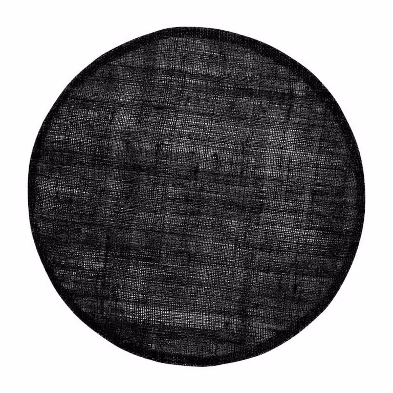 Dixie linnen placemat rond zwart
