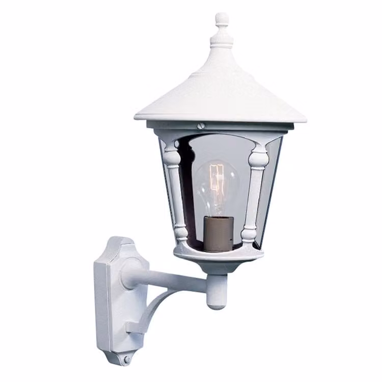 Klassieke muurlamp Virgo Up wit Konstsmide