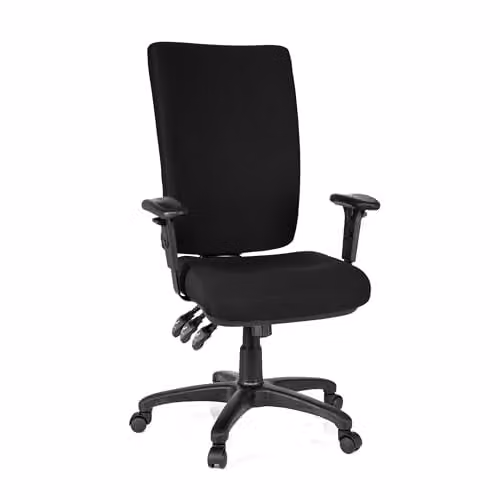 hjh OFFICE Zenit High ergonomische bureaustoel met armleuningen - Zwart