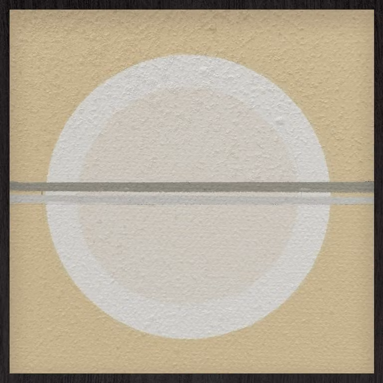 Feel Good 005 - Saturn Wandkunst Abstract Design in Beige
