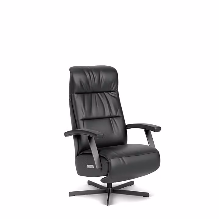 Prominent Sta-op-stoel S-100 - Zwart - Leer