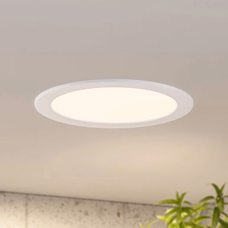 Prios Cadance LED inbouwlamp set van 3, wit, CCT dimbaar, modern, voor badkamer