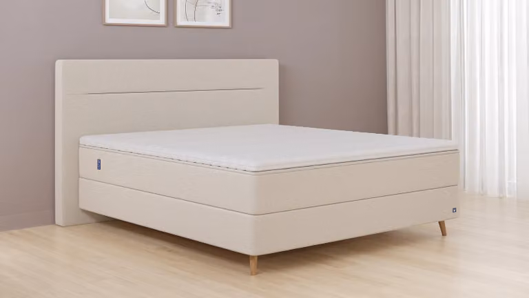 BRUNO Original boxspring beige B/D/H: 200 x 200 cm met H2 matras links en rechts
