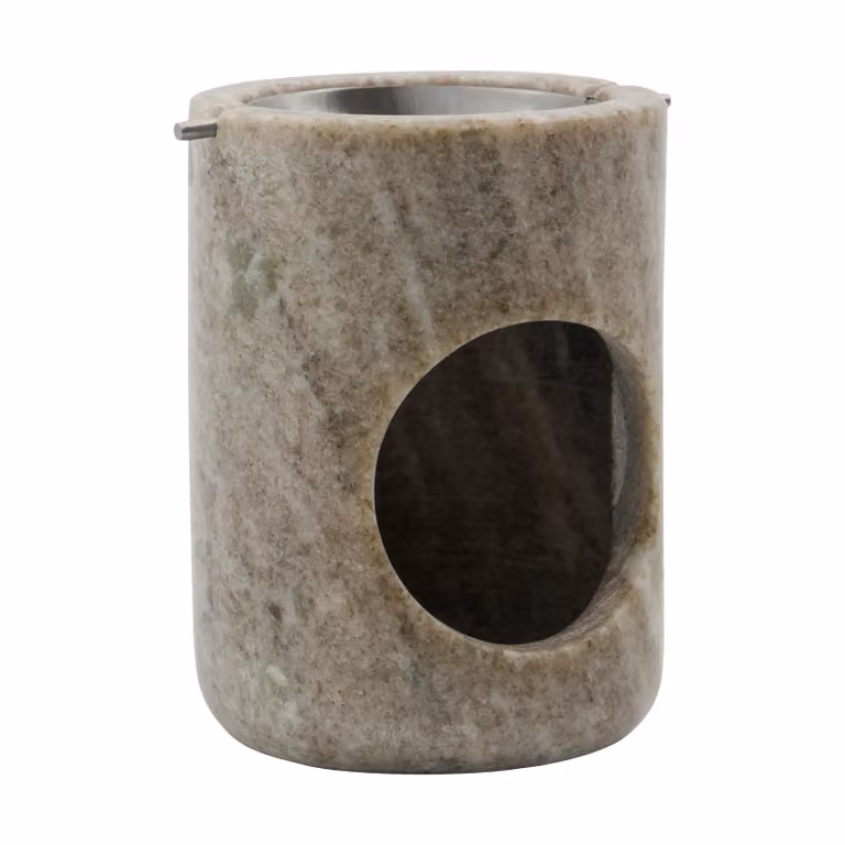 Meraki Marble oliebrander Beige met zilverkleurige afwerking