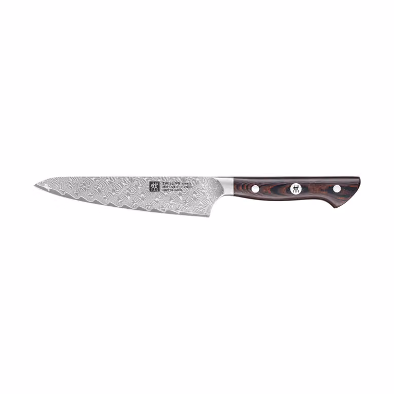 Zwilling Tanrei Compact Koksmes 14 cm met 101 Lagen Damaskus Staal - Zwart